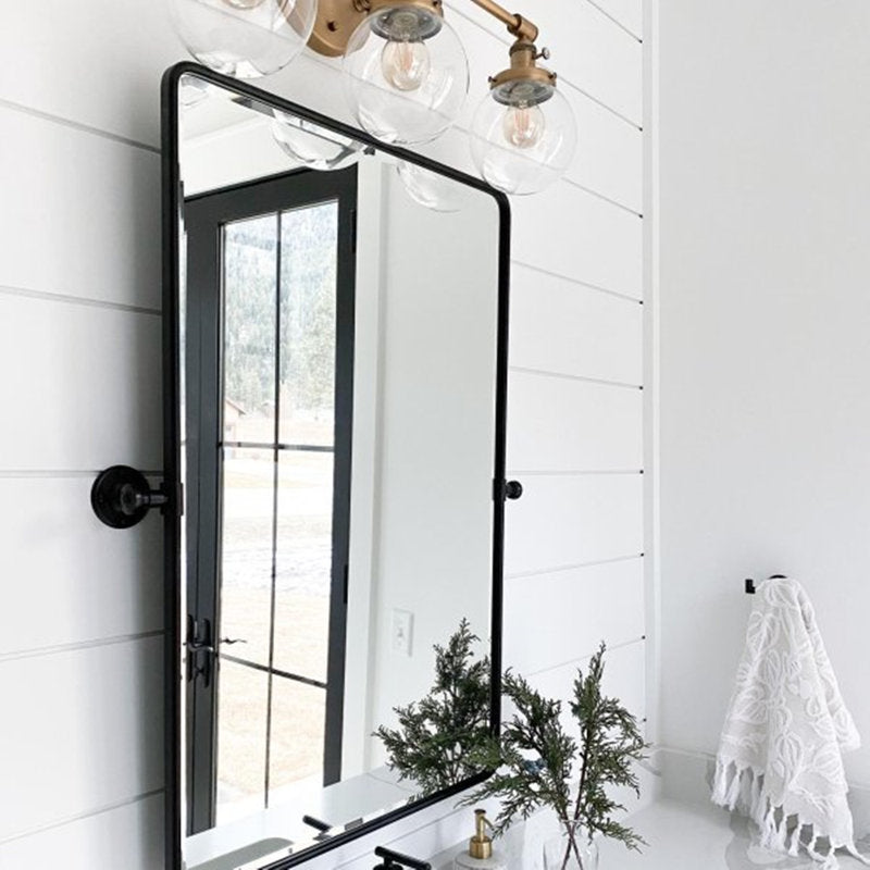 Woodvale Rectangle Metal Wall Mirror