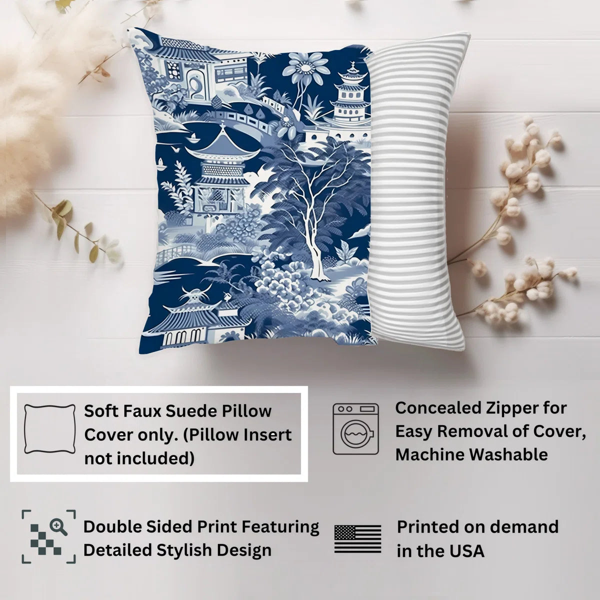 World and Countries Asian Style Chinoiserie Pattern I