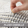 Zager Microfiber Soft Chenille Bath Rug with Non-Slip Backing