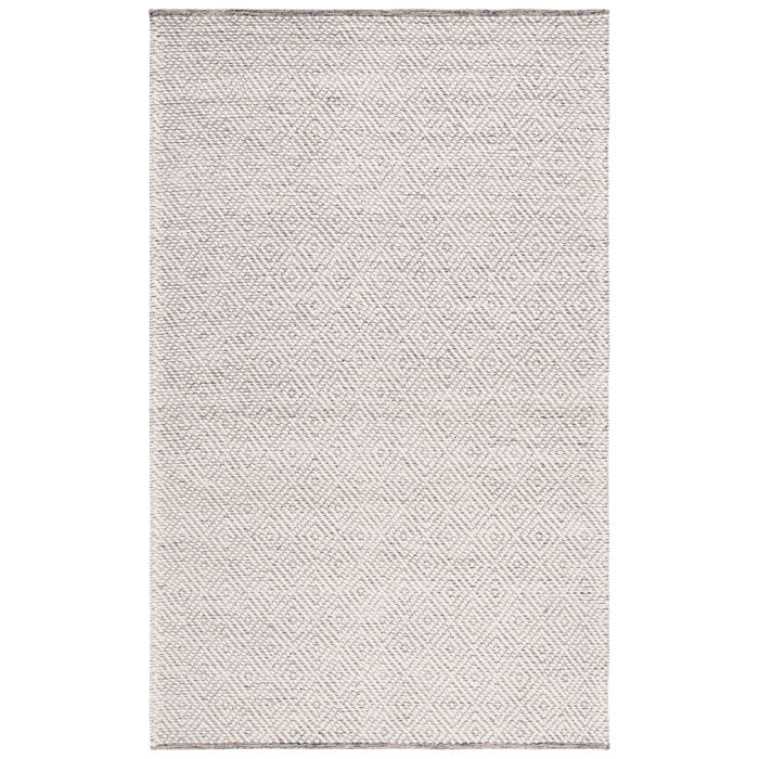 Zahid Handmade Flatweave Ivory/Light Gray Rug, Rectangle 2' x 3'