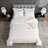 Zari Modern & Contemporary Percale Striped Duvet Cover Set Queen