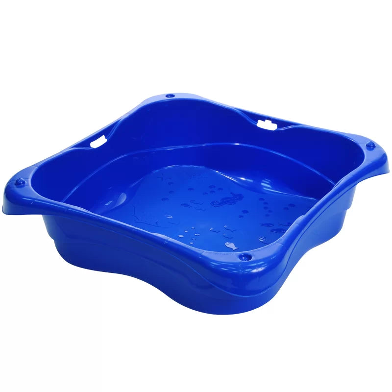 Blue Gramercie Plastic Square Sandbox