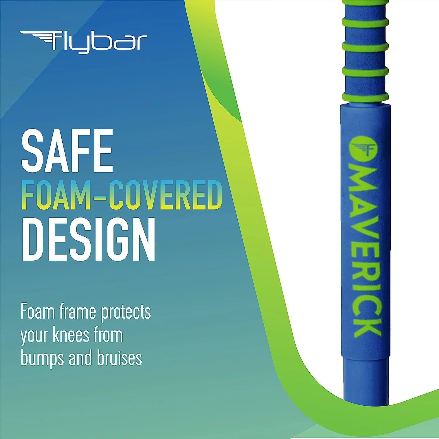 Maverick Foam Pogo Stick for Kids, Outdoor Kids Toys, Green/Blue