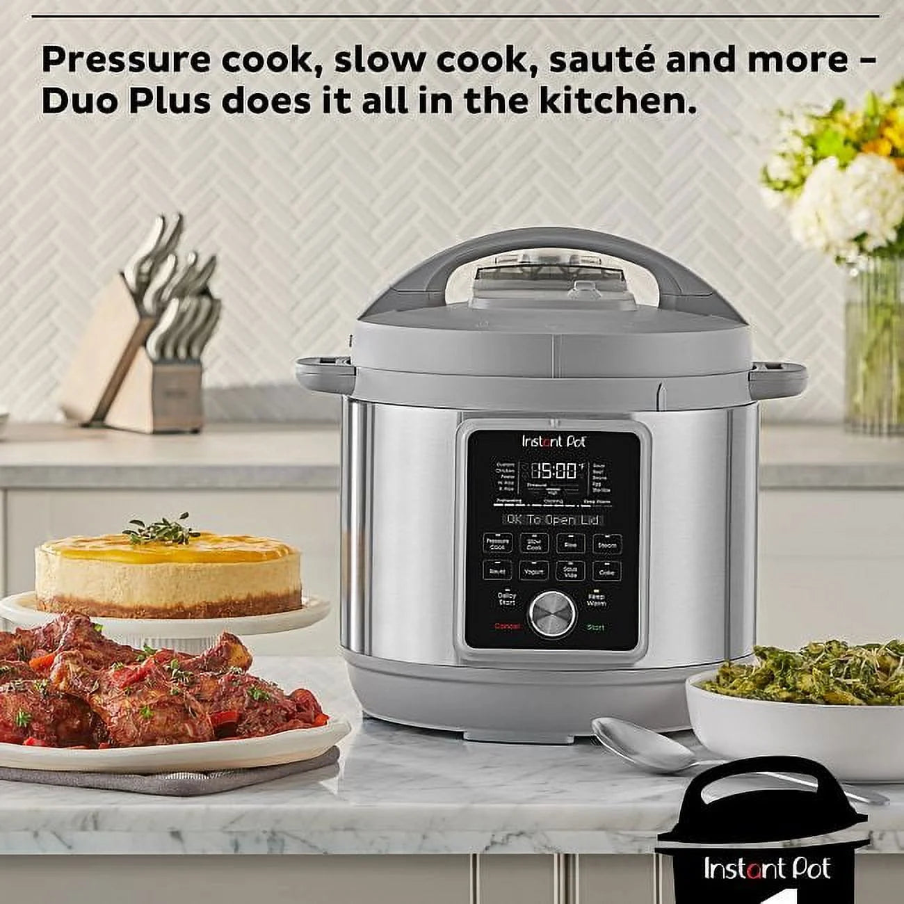 Duo Plus Multi-Use Pressure Cooker with Whisper-Quiet Steam Release