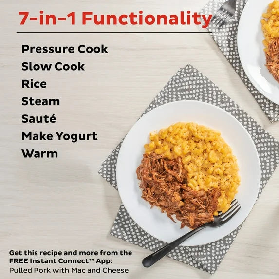 Duo Electric Pressure Cooker 7-in-1 with Easy-Release Steam Switch, Slow Cooker, Rice Cooker, Steamer and More