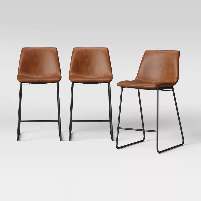 Bowden Faux Leather Counter Height Barstool
