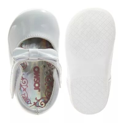Baby Girls' Mary Jane Flats with Bow Detail: Non-Slip Sole Wedding Flower Girls' Shoes (Infants/Toddler Sizes)