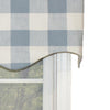 Home Grande Check Style Regal All Season Valance Blue 3 Rod Pocket