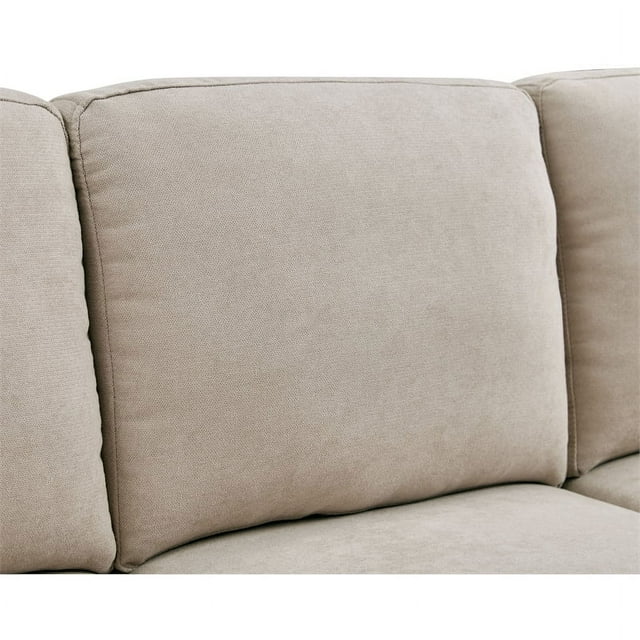 Polyester Fabric Partial Sofa, Beige