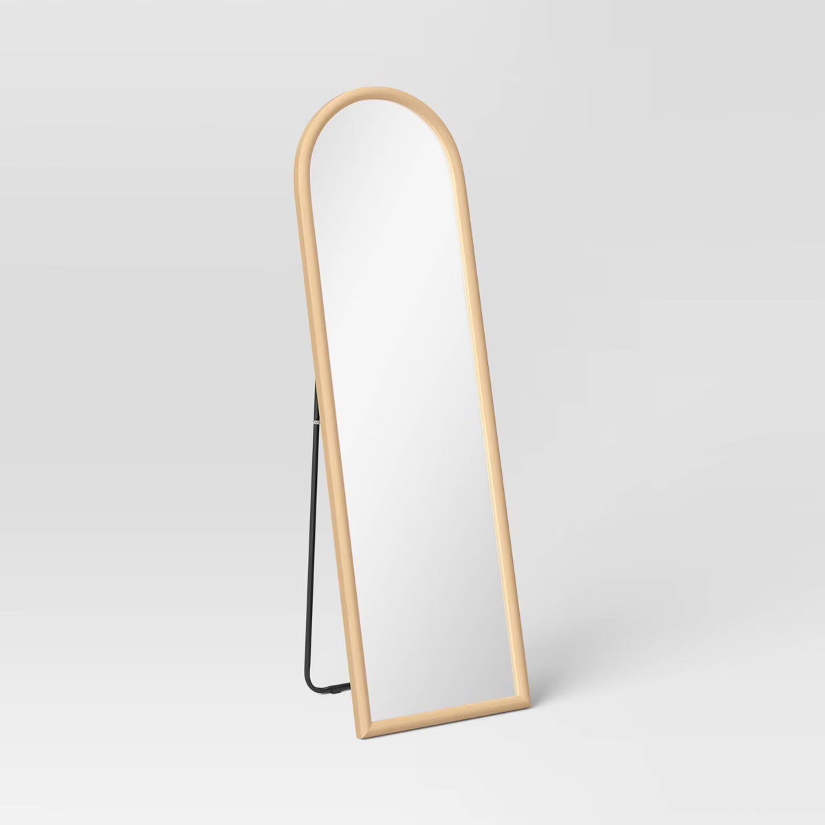 20" x 65" Arch Floor Mirror - Natural SHOWROOM ITEM