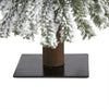 Flocked Grand Alpine Artificial Christmas Tree with 35 Clear Lights and 111 Bendable Branches on Natural Trunk