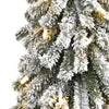 Flocked Grand Alpine Artificial Christmas Tree with 35 Clear Lights and 111 Bendable Branches on Natural Trunk