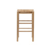 Backless Counter Stools, Set of 2, Natural with Handwoven Rush Seat