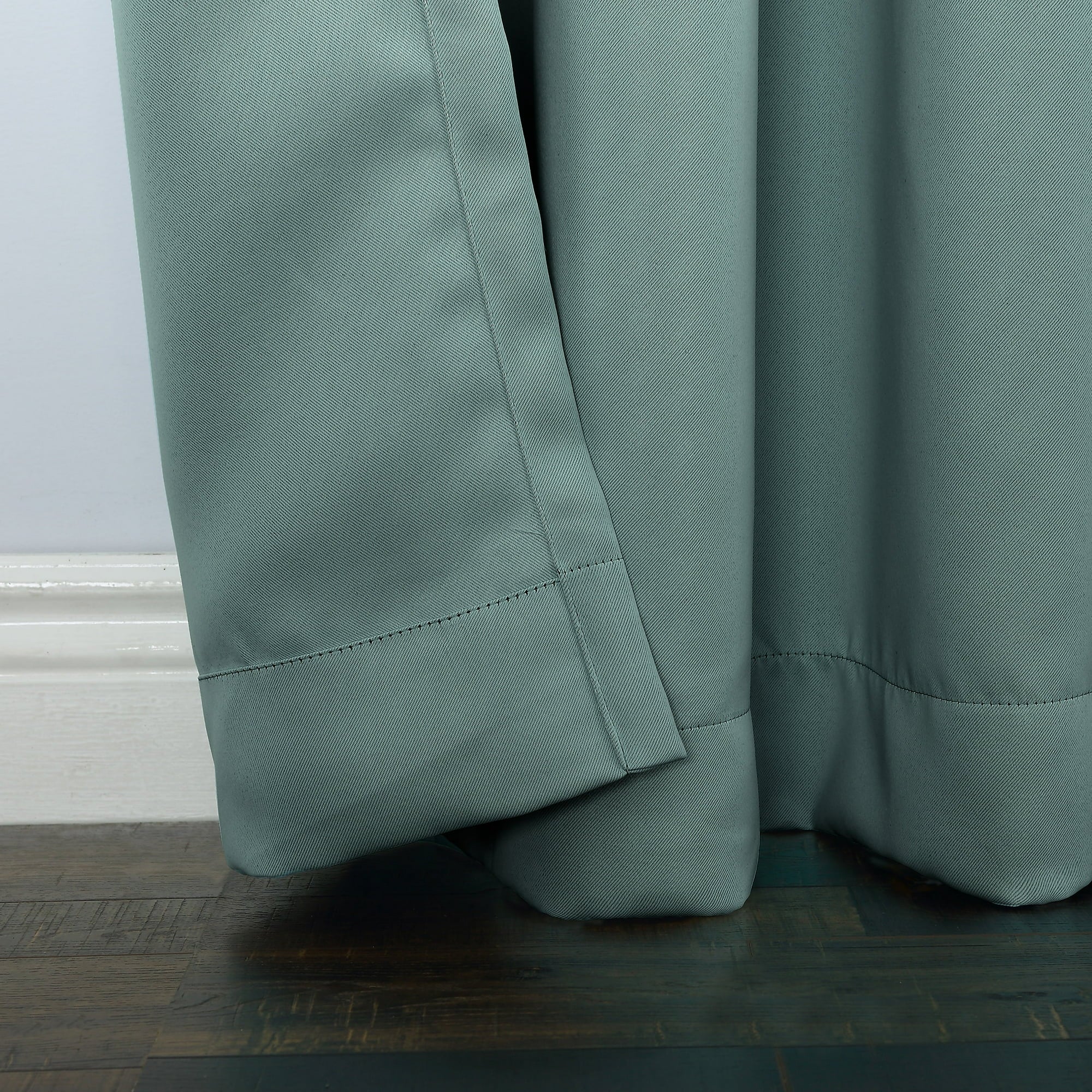 Nolan Energy Efficient Blackout Grommet Single Curtain Panel, Mineral - Set of 2