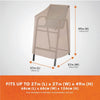 Basics Stackable High Back Chair & Bar Stool Cover, Beige, Set of 2