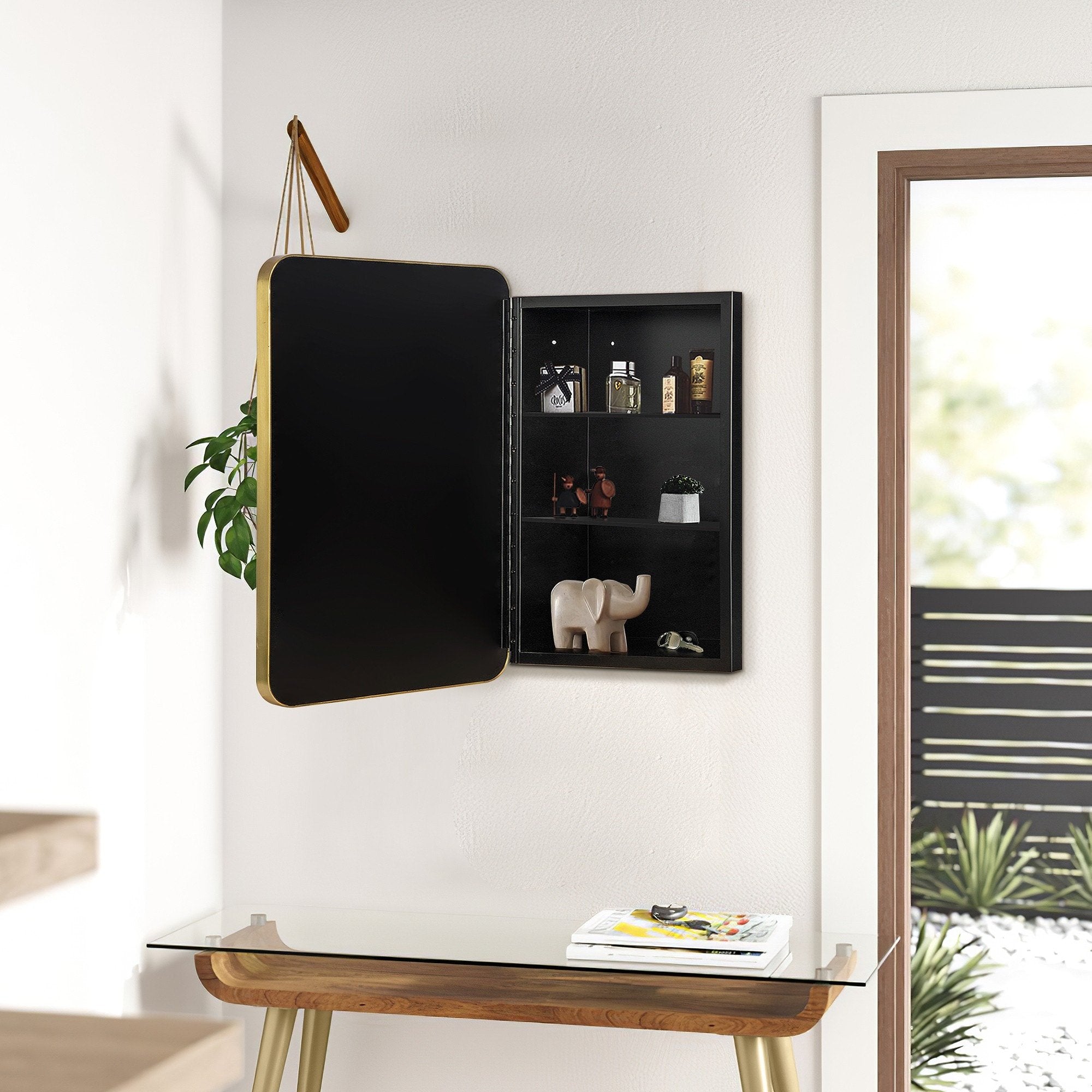Bathroom Wall-Mounted Mirrored Cabinet