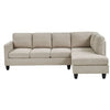 Polyester Fabric Partial Sofa, Beige