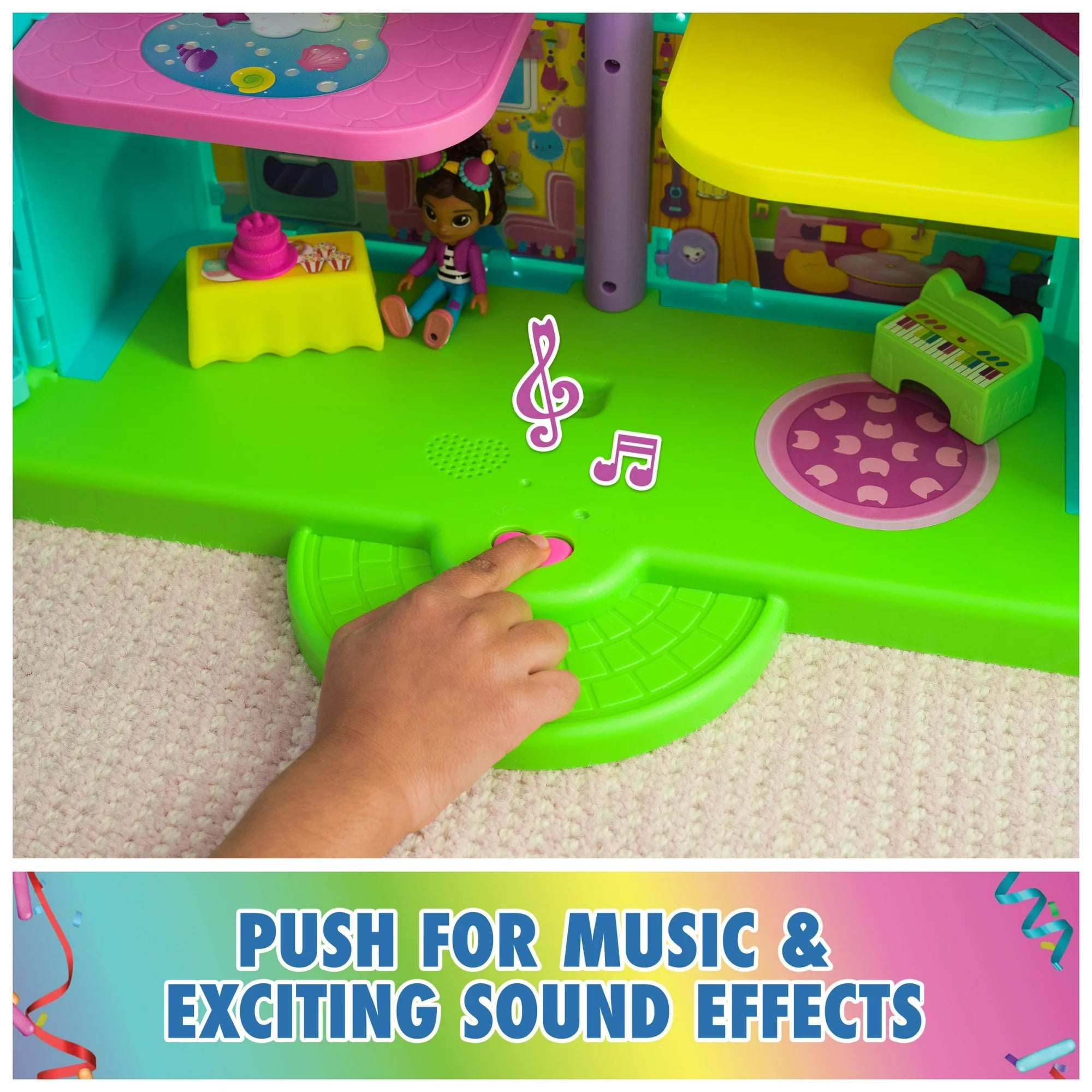 Celebration Dollhouse with Toy Figures, Furniture & Sound Effects