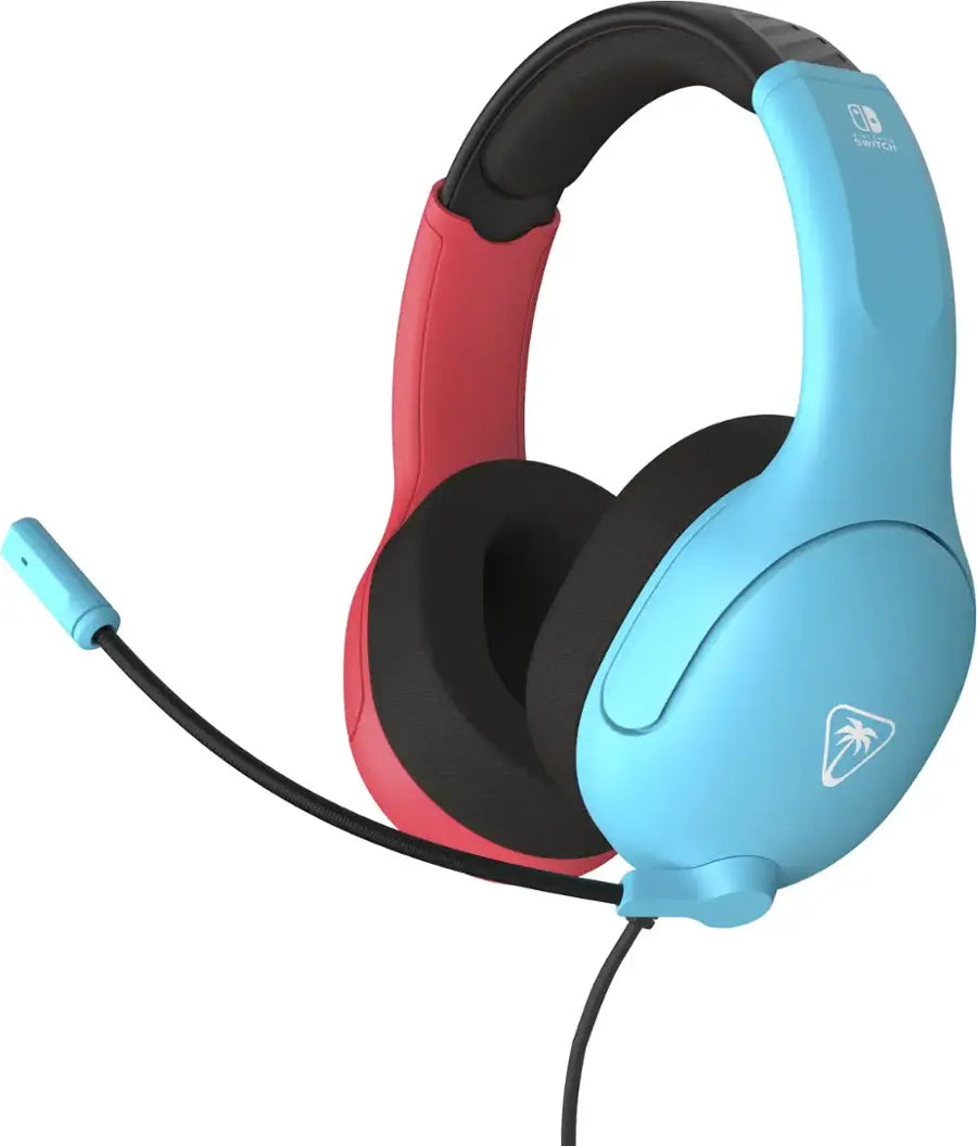 Airlite Fit Wired Gaming Headset for Nintendo Switch & Switch Lite - Neon Blue & Red