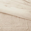 3pc Luxe Faux Fur Comforter and Sham Set - Tan - Queen / Full
