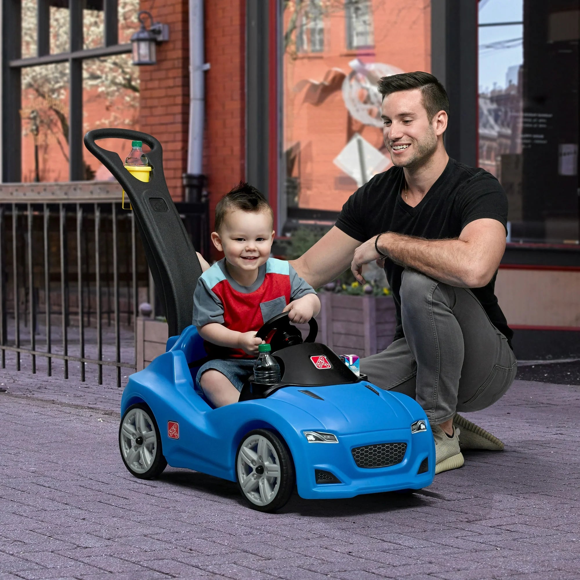 Whisper Ride Blue Cruiser Push Car and Ride on Toy for Toddlers