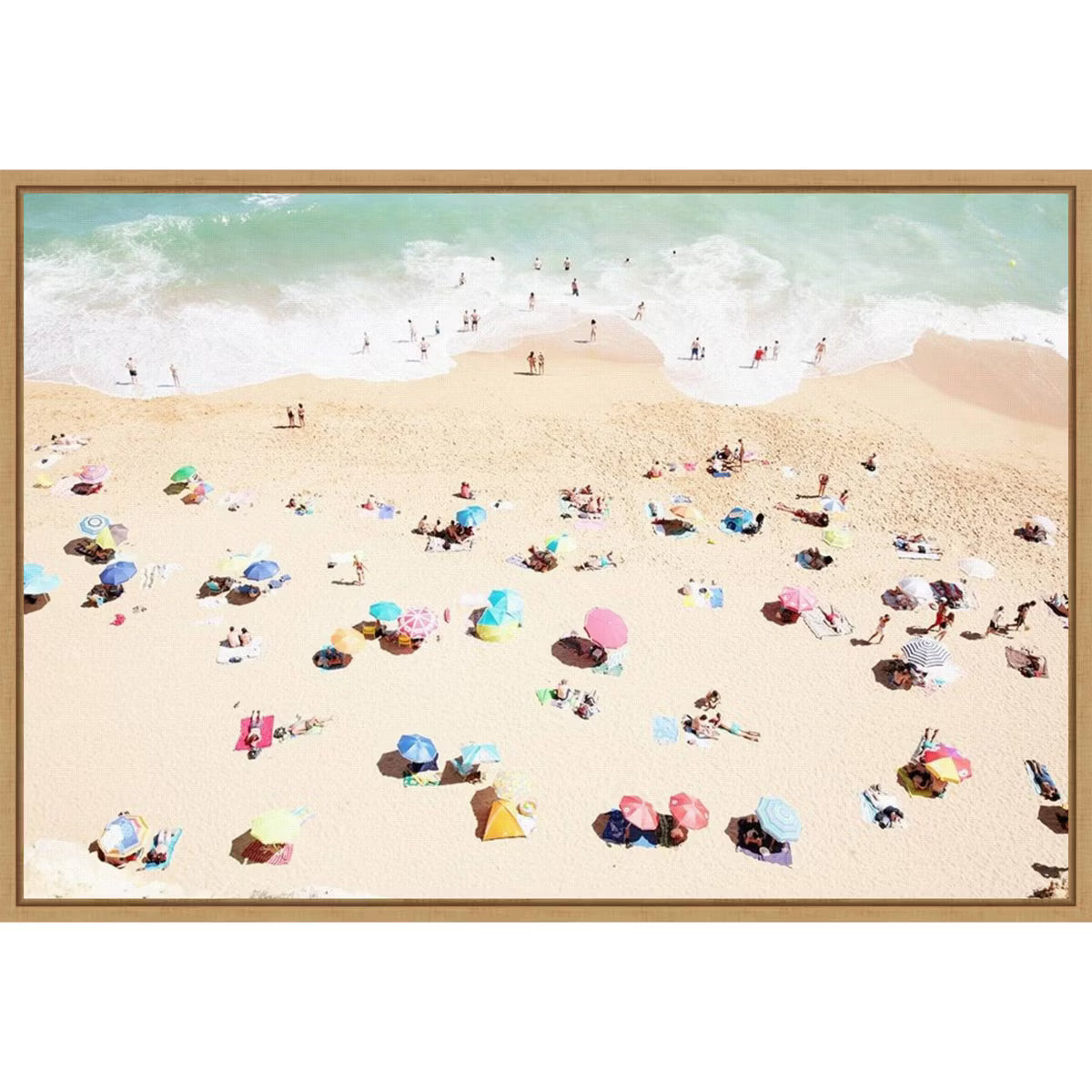 23" x 16" Seaside 1 Beach Framed Canvas Wall Art SHOWROOM ITEM