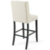 Baronet Tufted Button Upholstered Fabric Bar Stool in Beige (1)