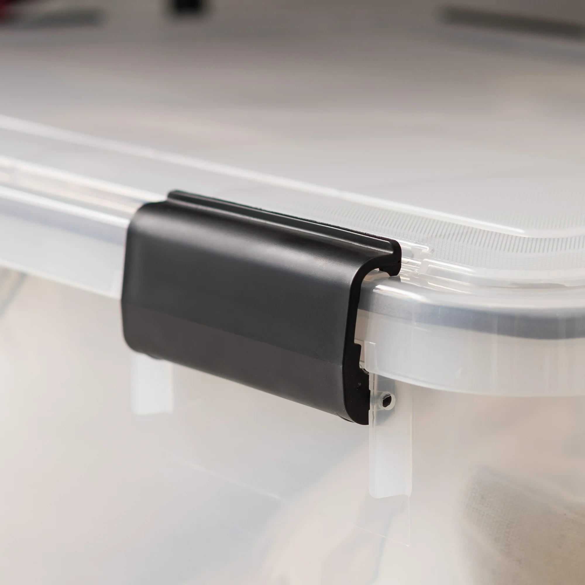 4 Pack - WEATHERPRO Airtight Plastic Storage Bin with Lid and Seal and Secure Latching Buckles