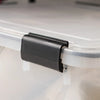 4 Pack - WEATHERPRO Airtight Plastic Storage Bin with Lid and Seal and Secure Latching Buckles