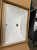 Avalon Rectangular Porcelain Undermount Bathroom Sink - White