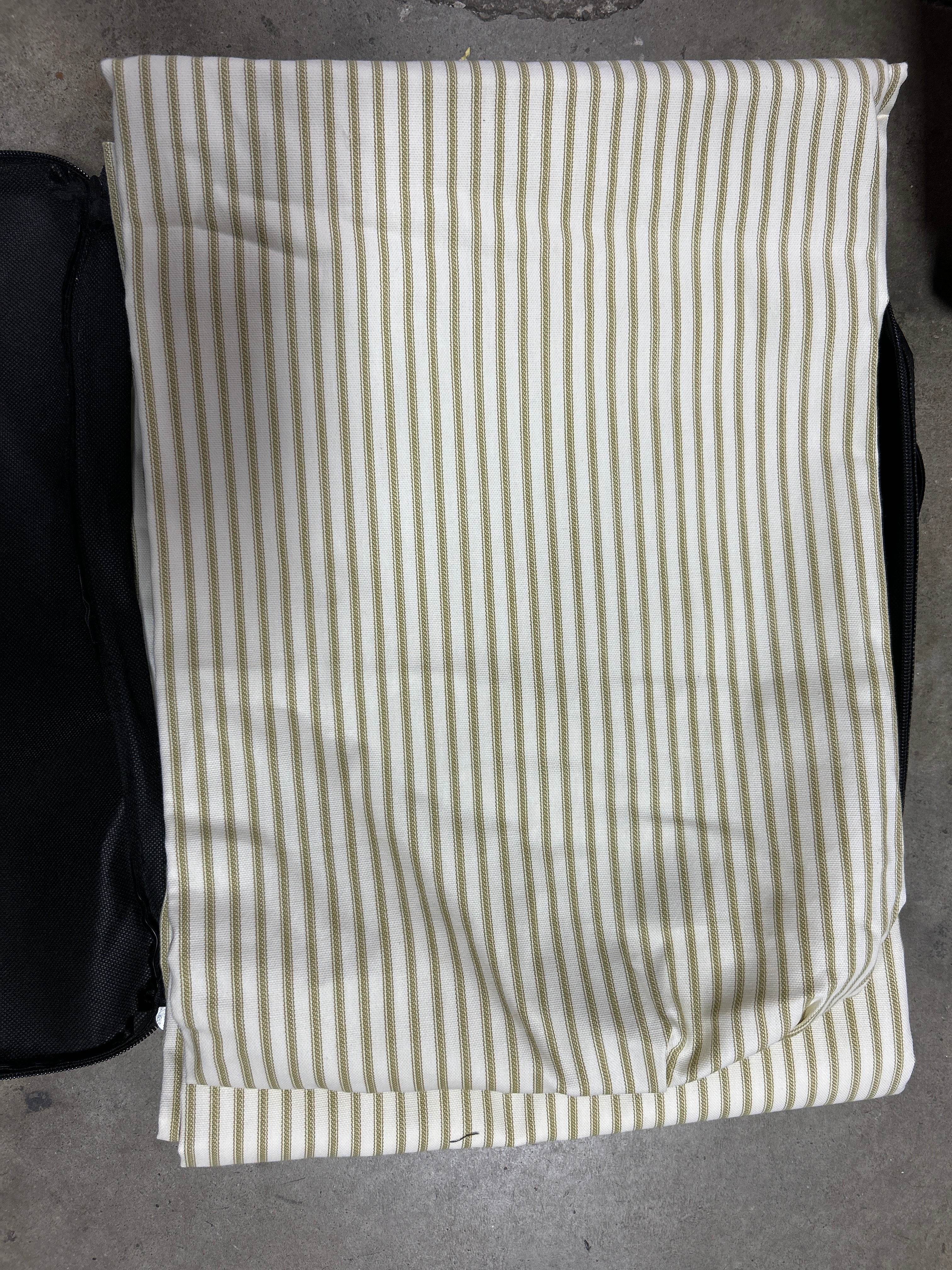 Ticking Stripe 100% Cotton Striped Room Darkening Pinch Pleat Single Curtain Panel