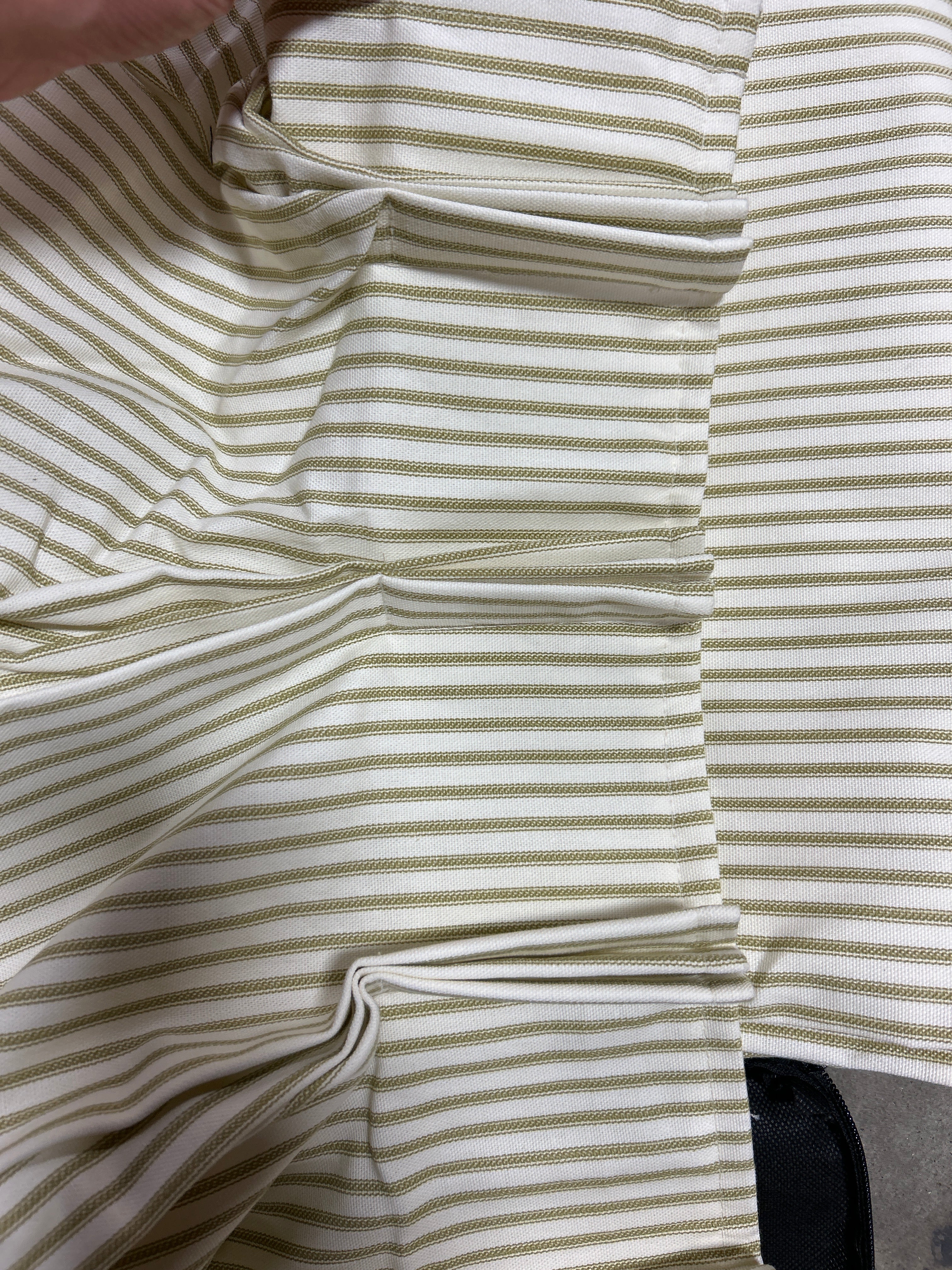 Ticking Stripe 100% Cotton Striped Room Darkening Pinch Pleat Single Curtain Panel