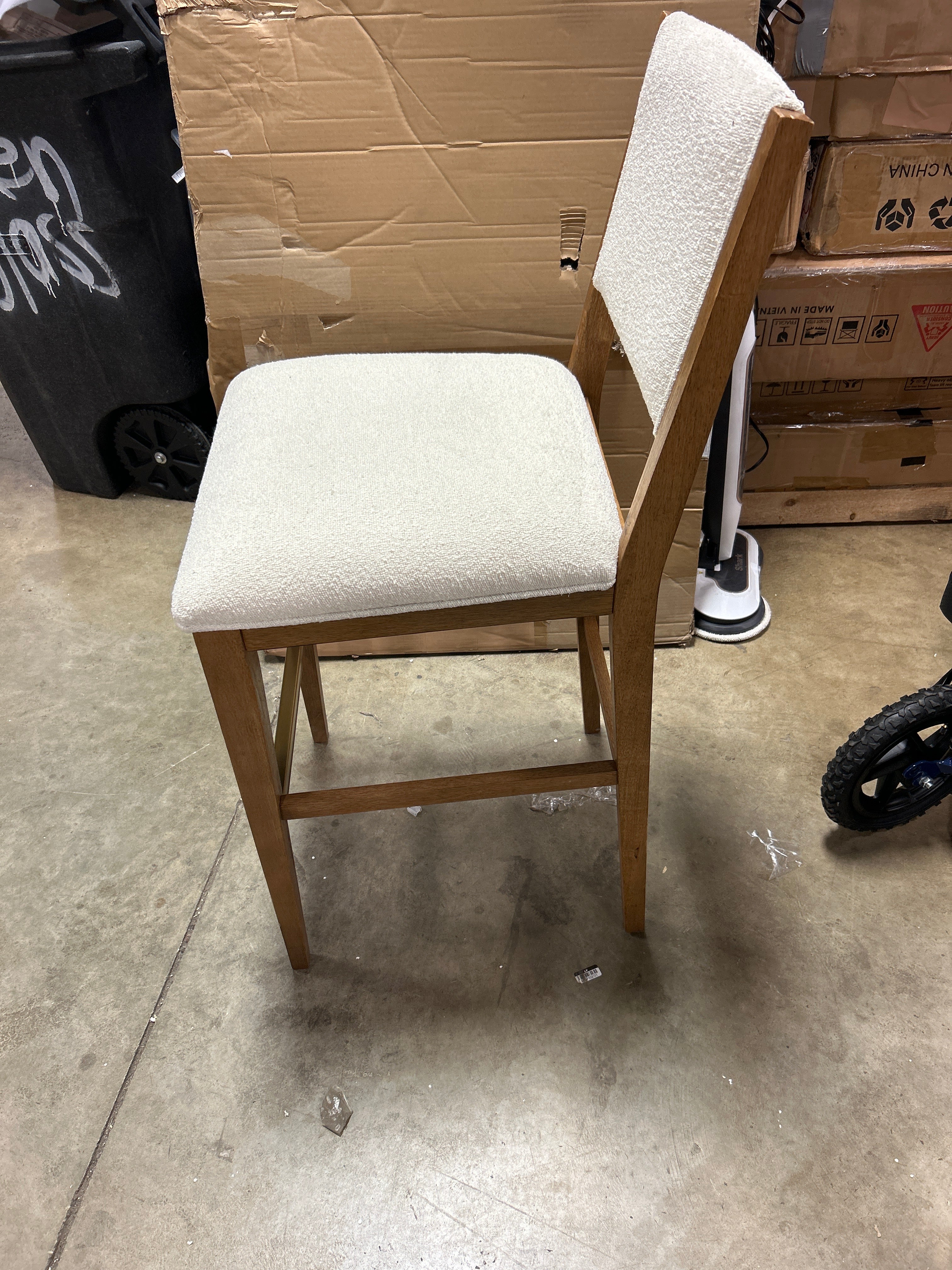 Counter Bar Stool, Solid Wood Modern Kitchen Stools with Cushion