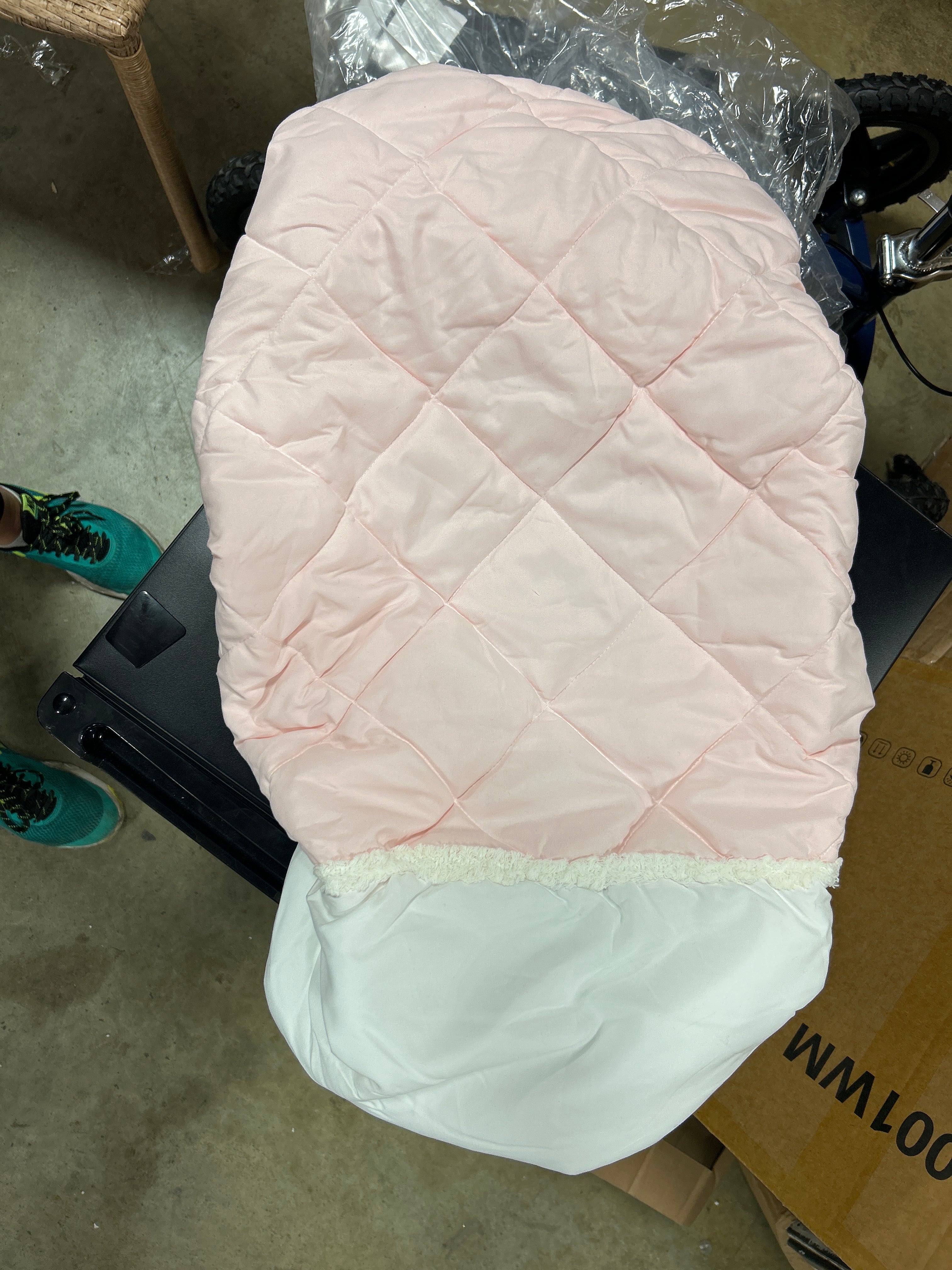 Pink and Off White Boho Chic Modern Pastel Changing Pad Cover