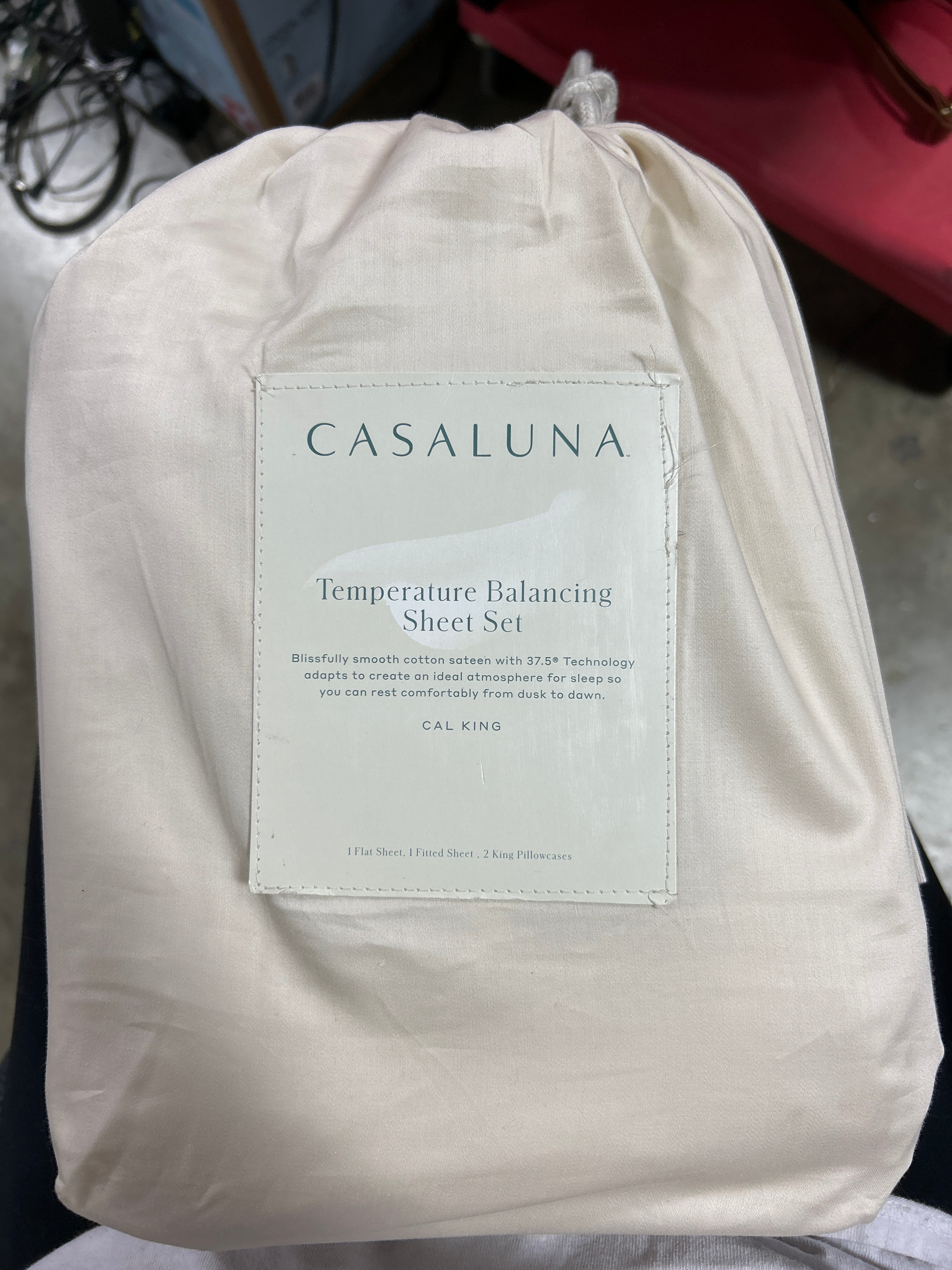 California King 300 Thread Count Temperature Regulating Solid White - FITTED SHEET ONLY