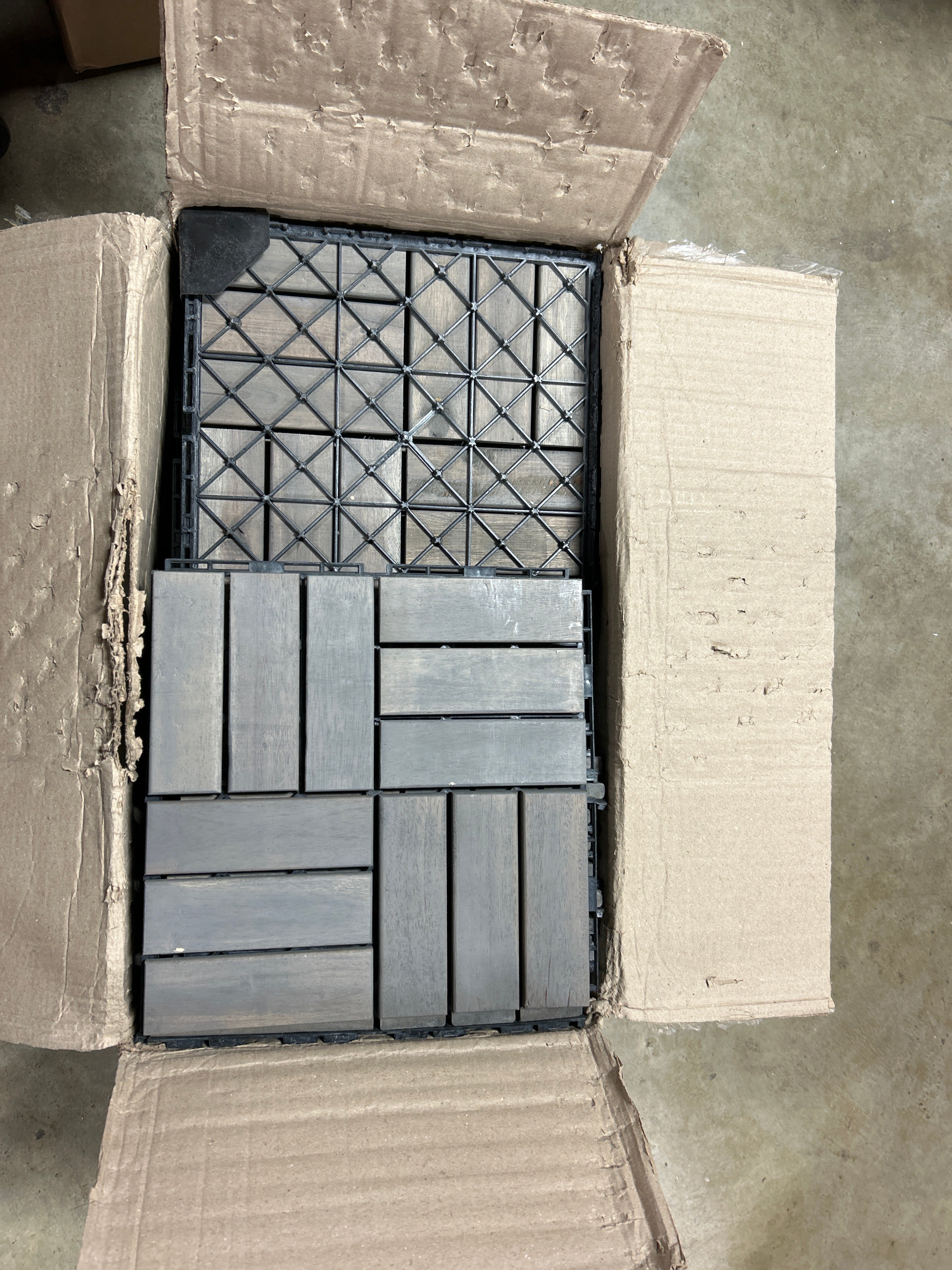 Wood Interlocking Deck Tiles