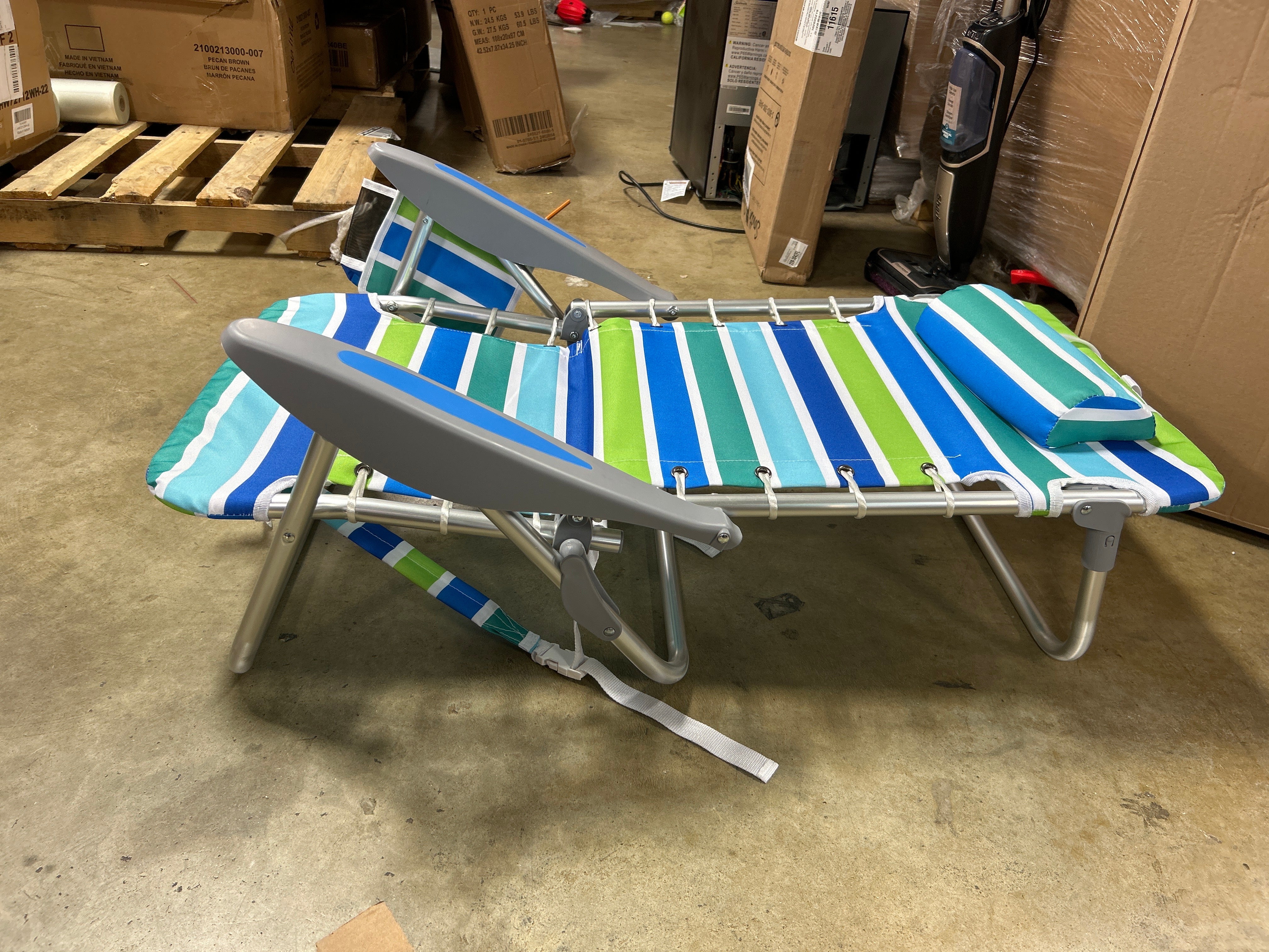 Backpack Beach Chair, Lightweight Portable Lay Flat Folding