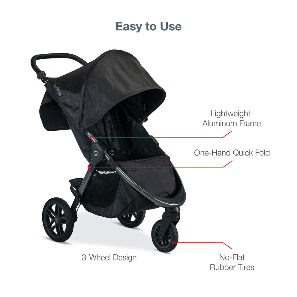 B-Free & B-Safe Gen2 FlexFit Travel System - Midnight