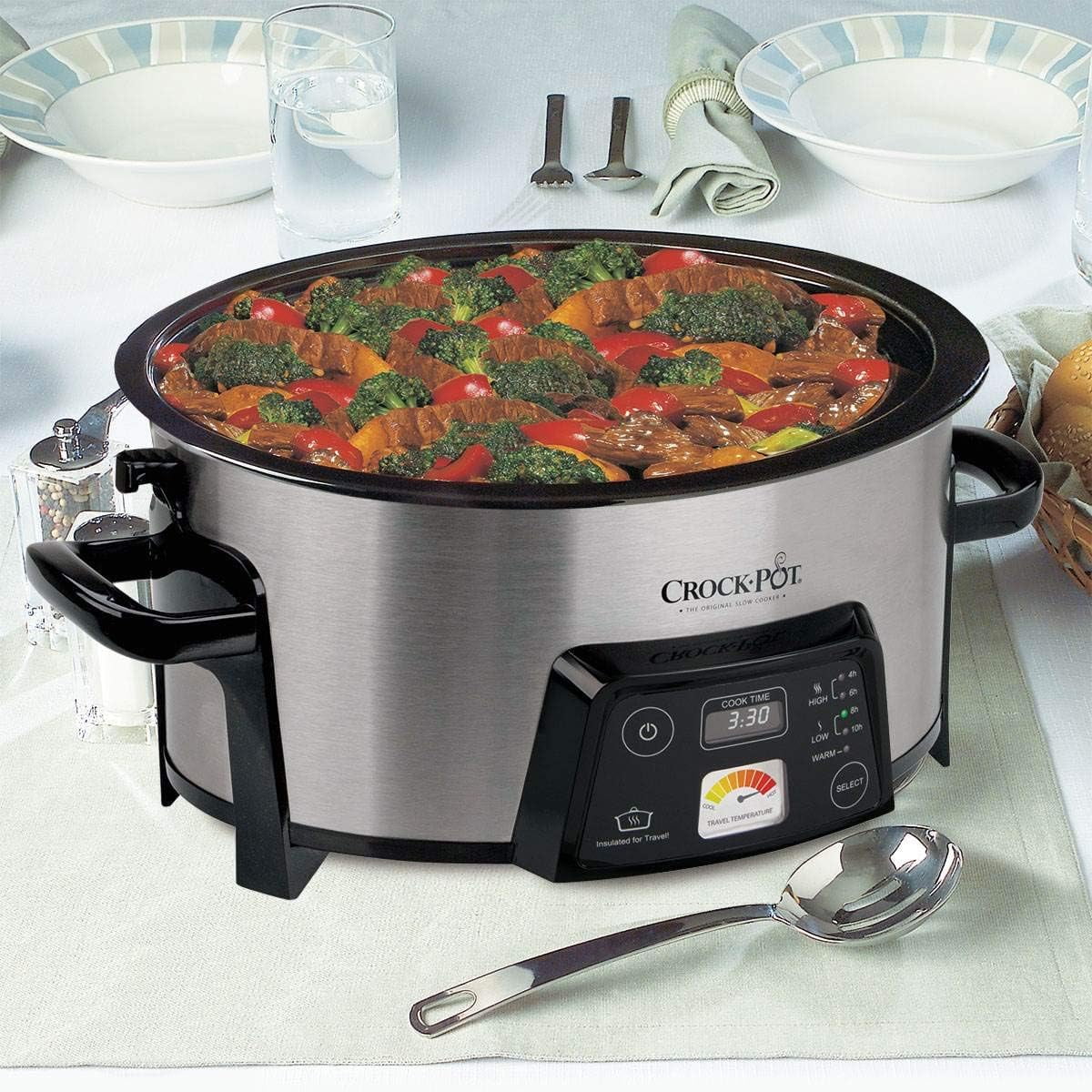 Cook Travel Serve 6-Quart Programmable Slow Cooker