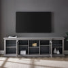 Transitional Glass-Door TV Stand for TVs up to, Grey