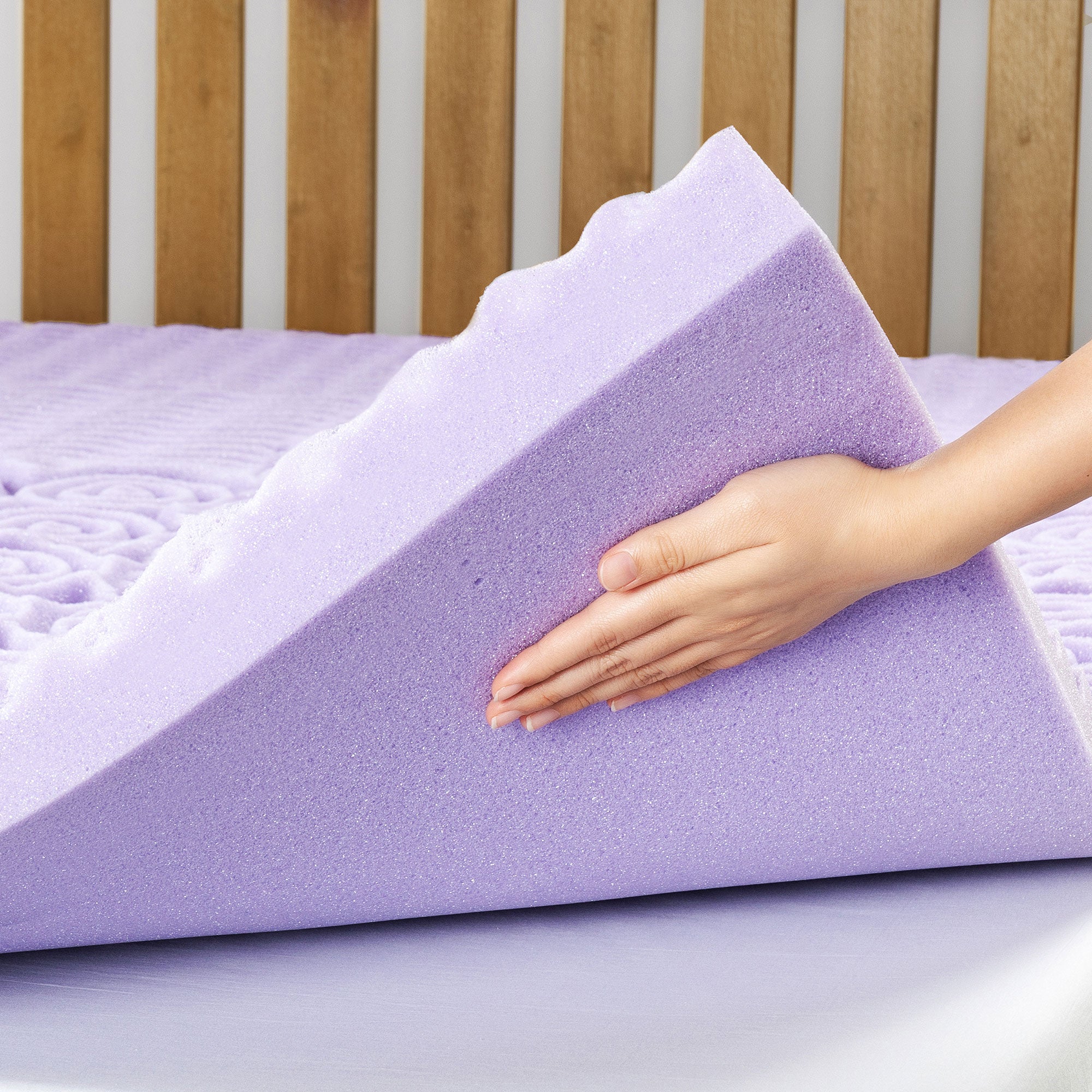 Zone Memory Foam Mattress Topper with Lavender Infusion, Twin