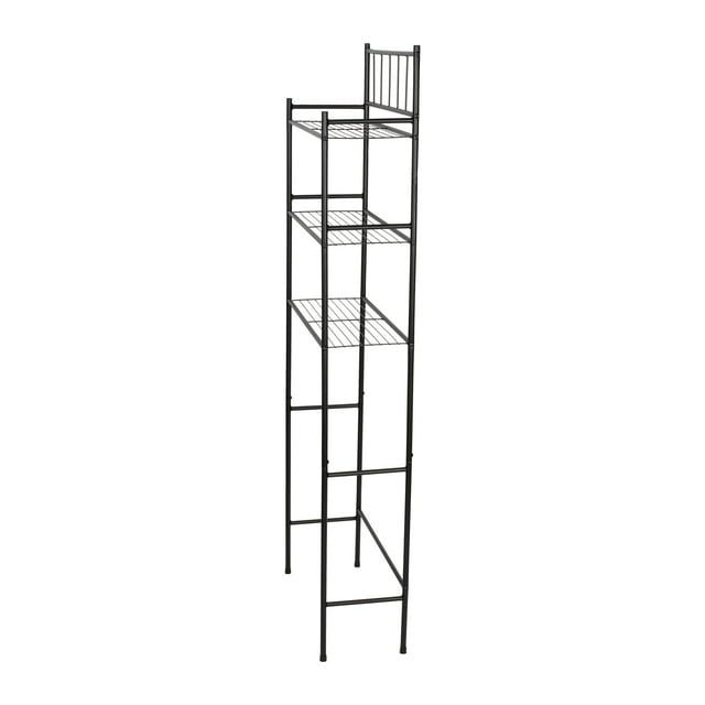 3-Tier Steel Over-The-Toilet Space Saver, Black