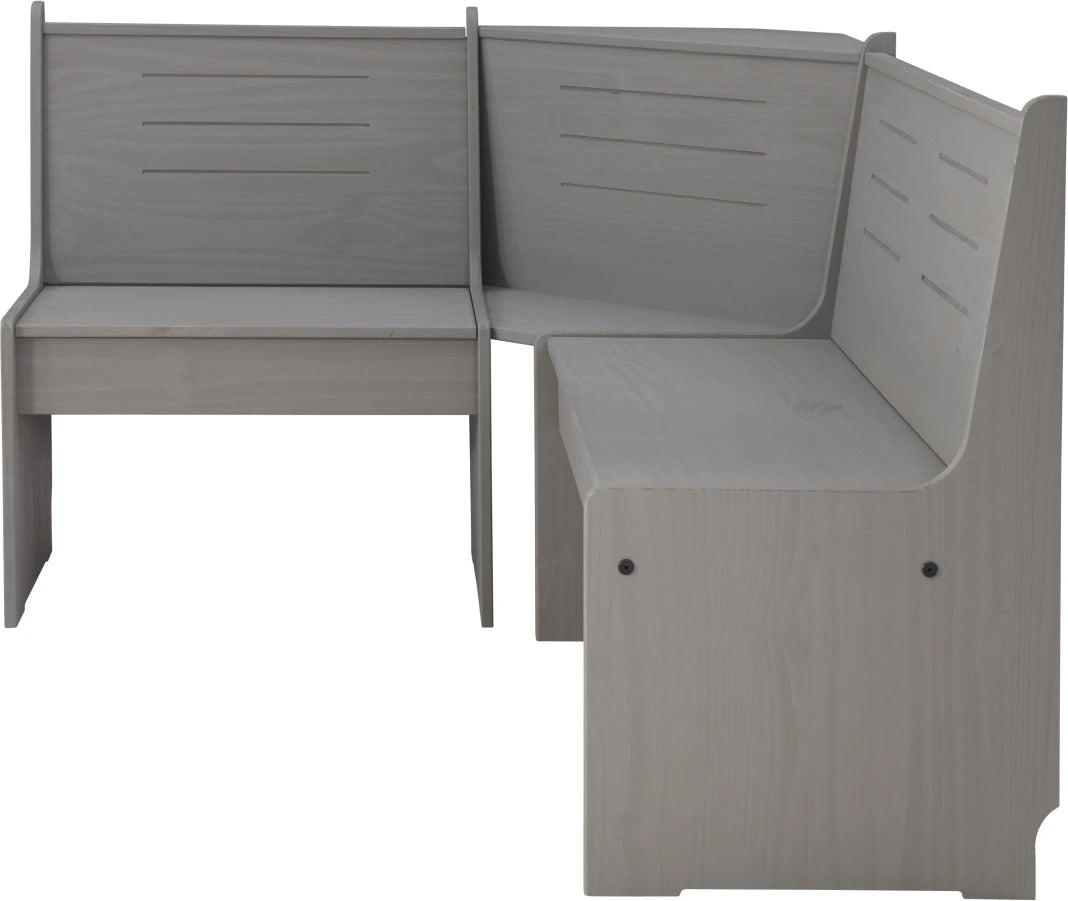 Willow 3-Piece Grey Corner Nook Set
