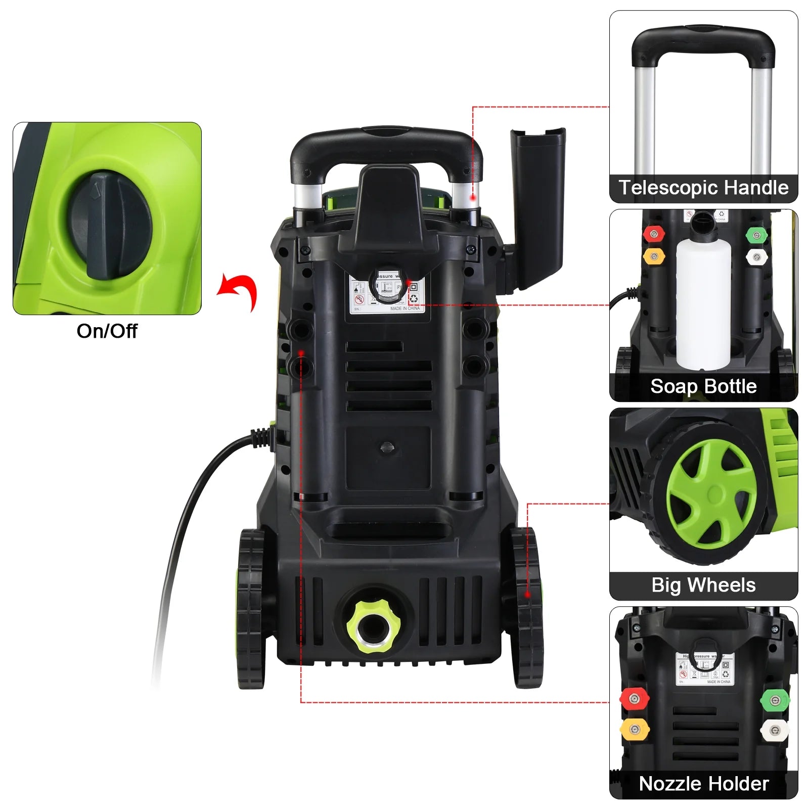 Electric Pressure Washer Portable Power Washer