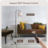 Modern Arc Floor Lamp with Remote Control Metal Dimmable Pole Lamp with Shade