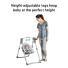 Slim Spaces Compact Infant Swing, Space-Saving Design, Gray, Tilden