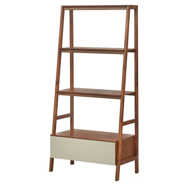 Nordic Ladder Bookshelf, Walnut Salvage & Co Indy