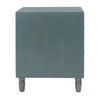 Blaise Nautical Nightstand with 2 Storage Drawers, Steel Teal