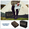 Black & Brown 8x10, Waterproof Plastic Straw Rug Reversible Geometric Design