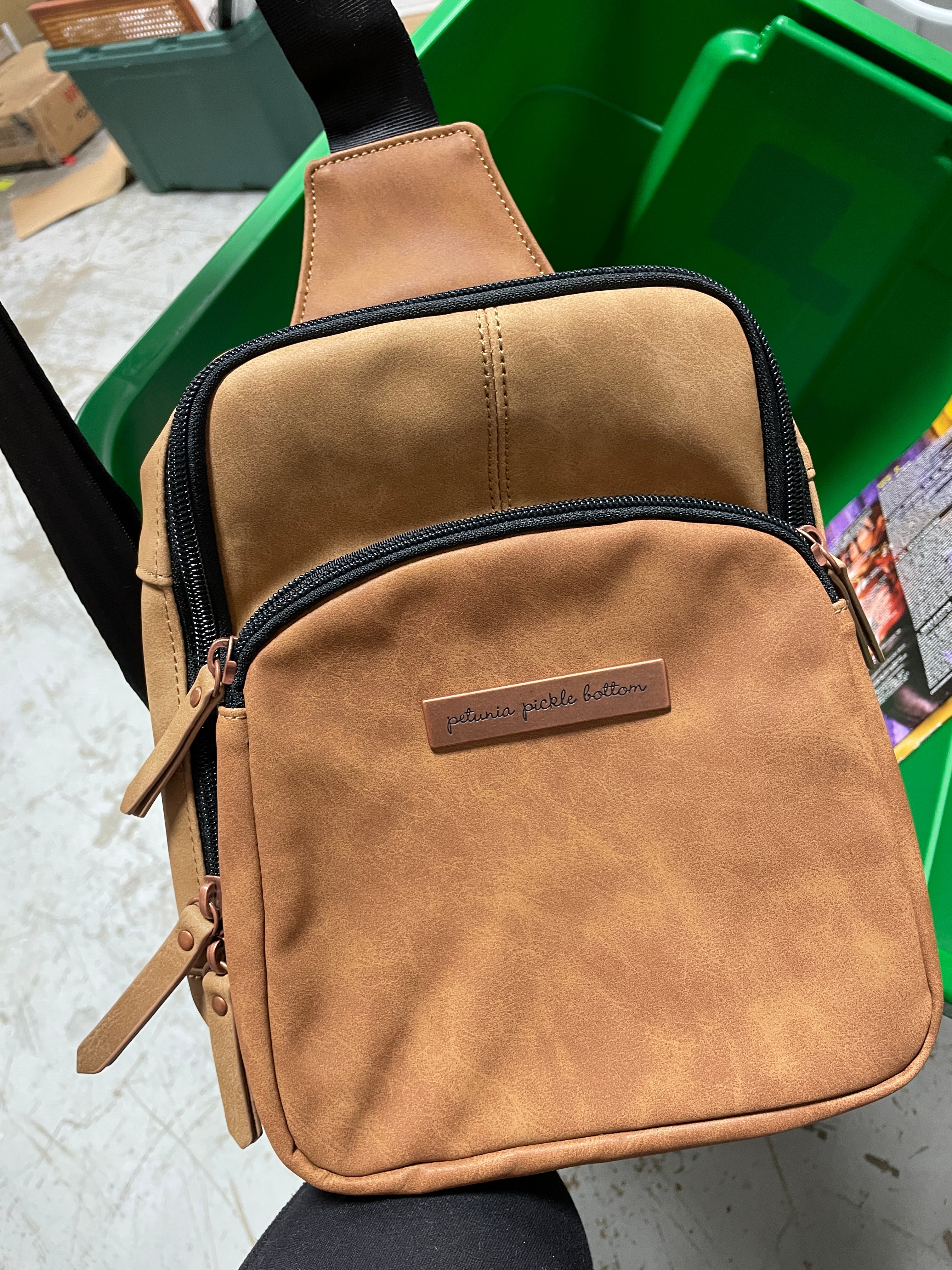 Bottom Criss-Cross Sling Diaper Bag